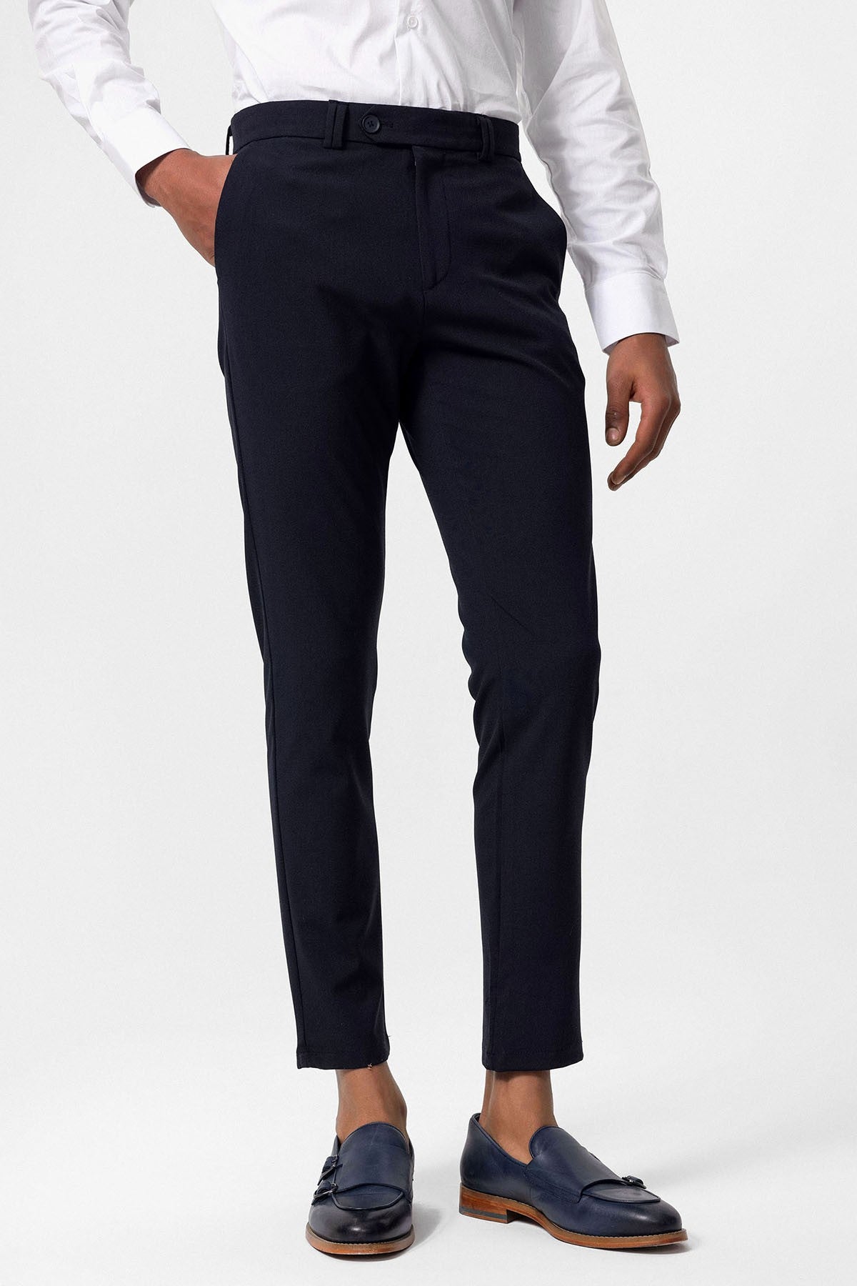 Antioch Siyah Erkek Slim Fit Kumaş Pantolon