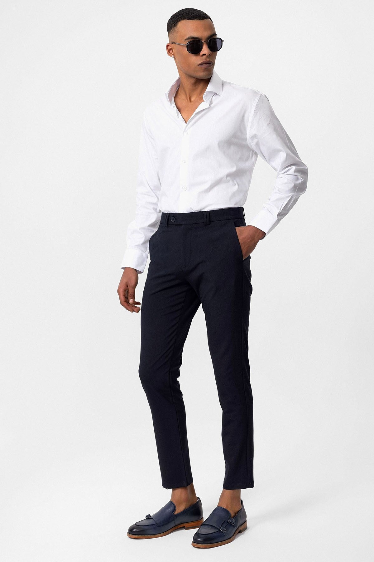 Antioch Siyah Erkek Slim Fit Kumaş Pantolon