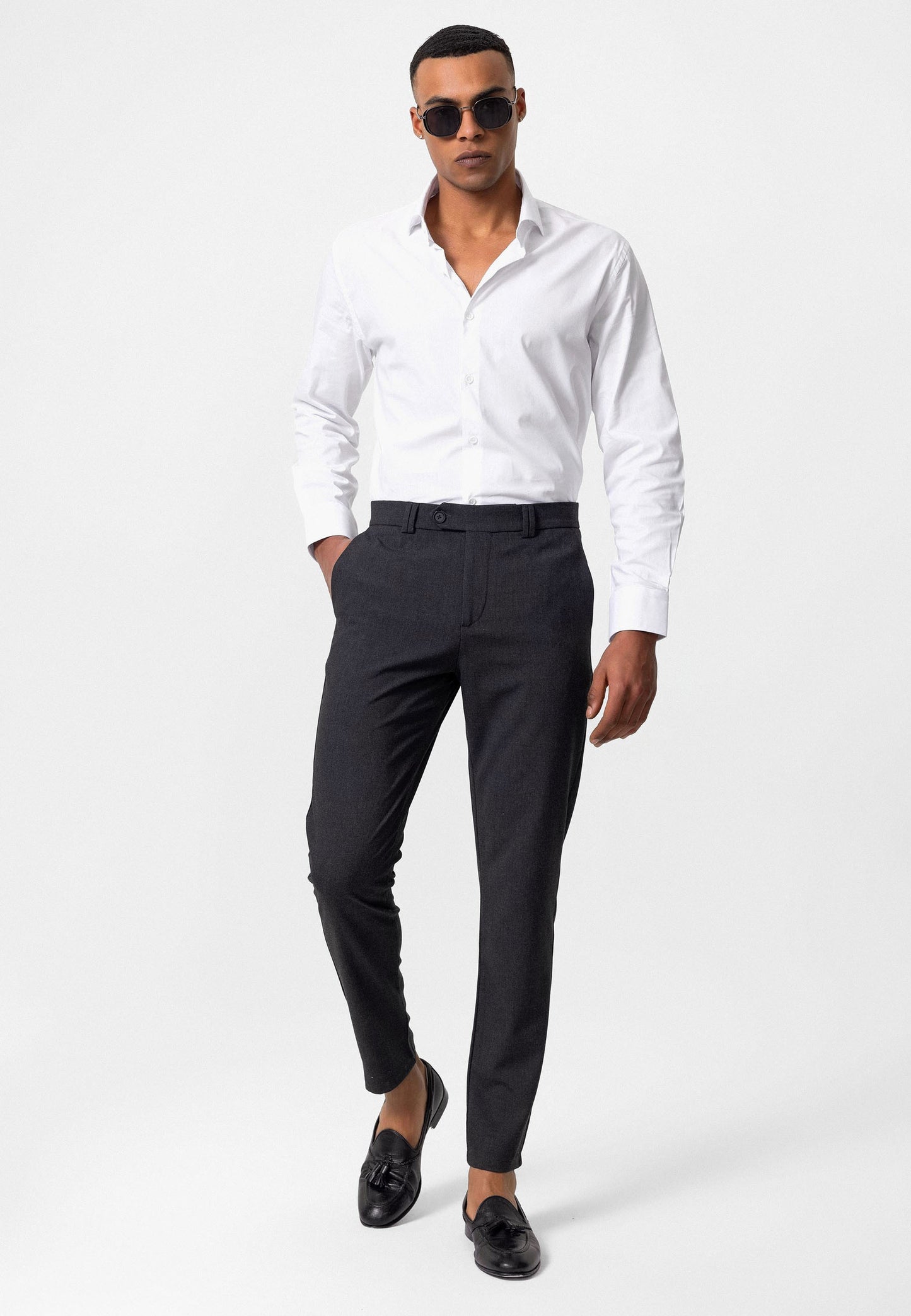 Antioch Siyah Erkek Slim Fit Kumaş Pantolon