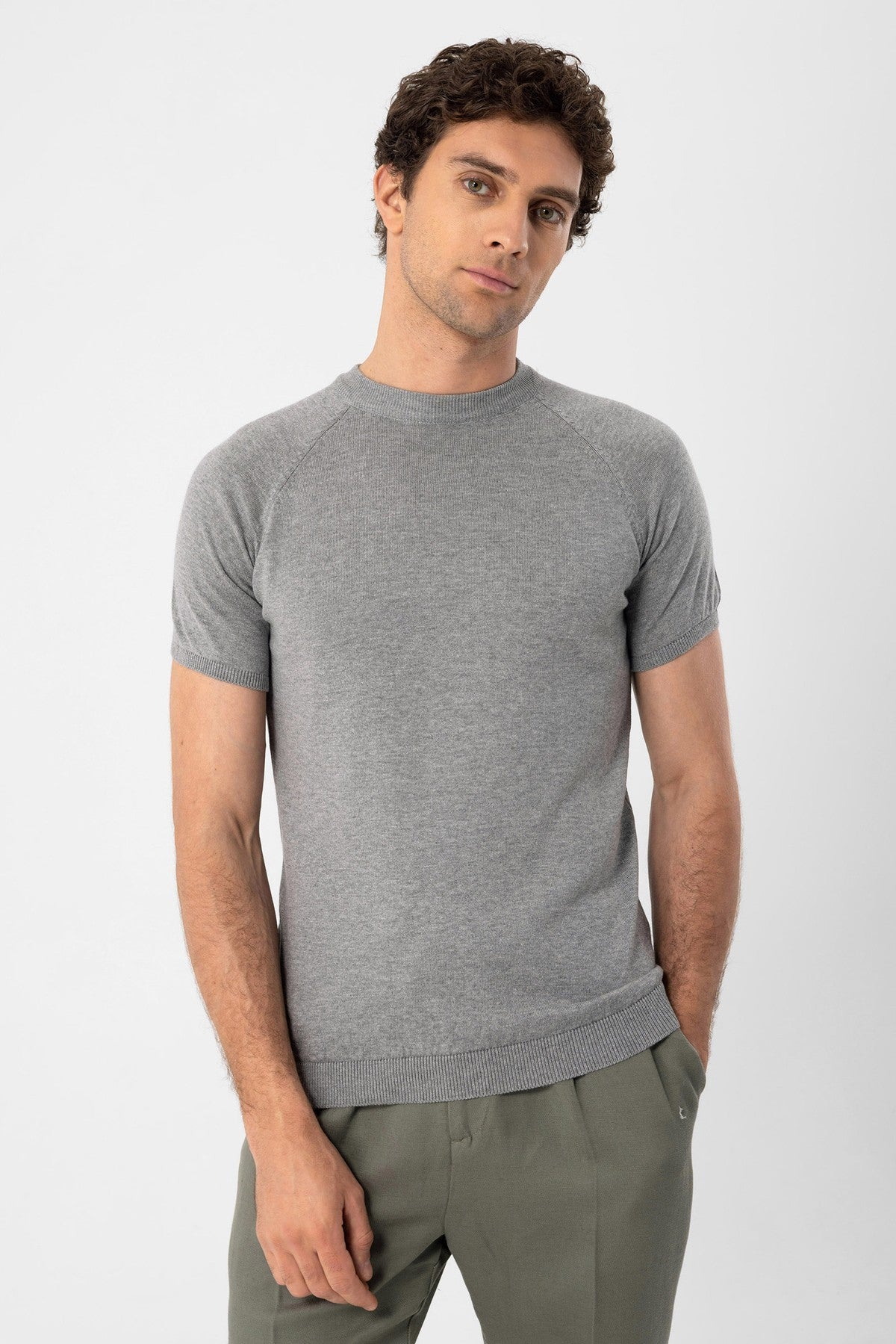Antioch Bisiklet Yaka Triko T-Shirt