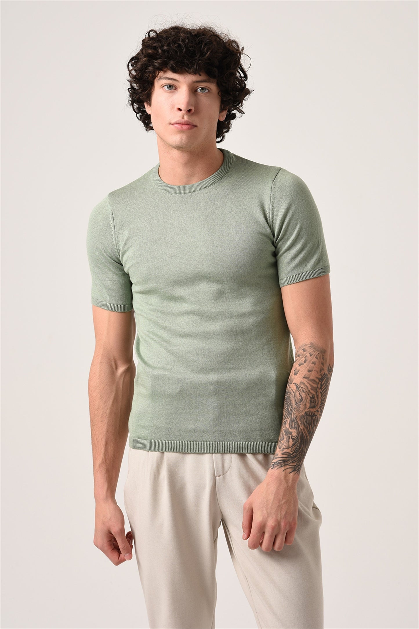 Antioch Bisiklet Yaka Triko T-Shirt