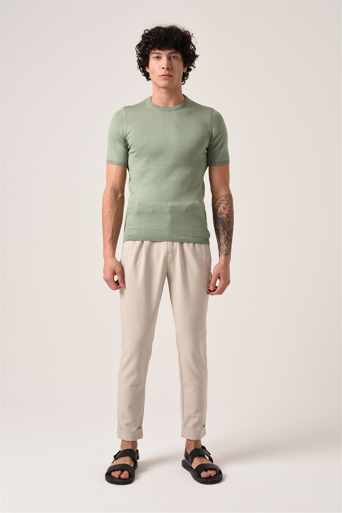 Antioch Bisiklet Yaka Triko T-Shirt