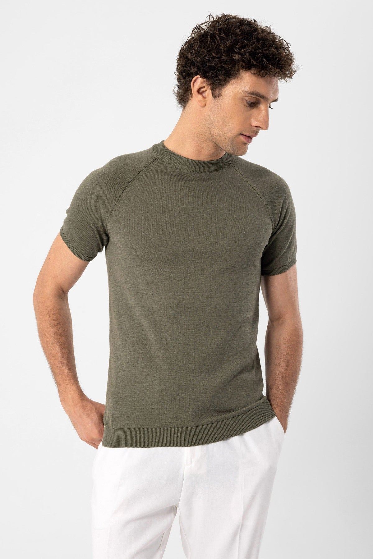Antioch Bisiklet Yaka Triko T-Shirt