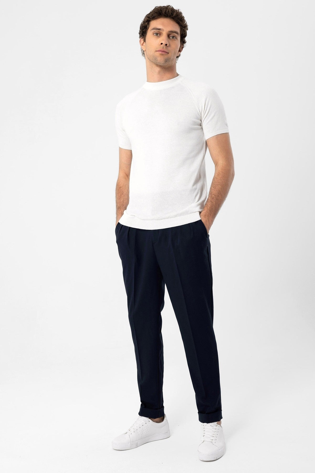 Antioch Bisiklet Yaka Triko T-Shirt