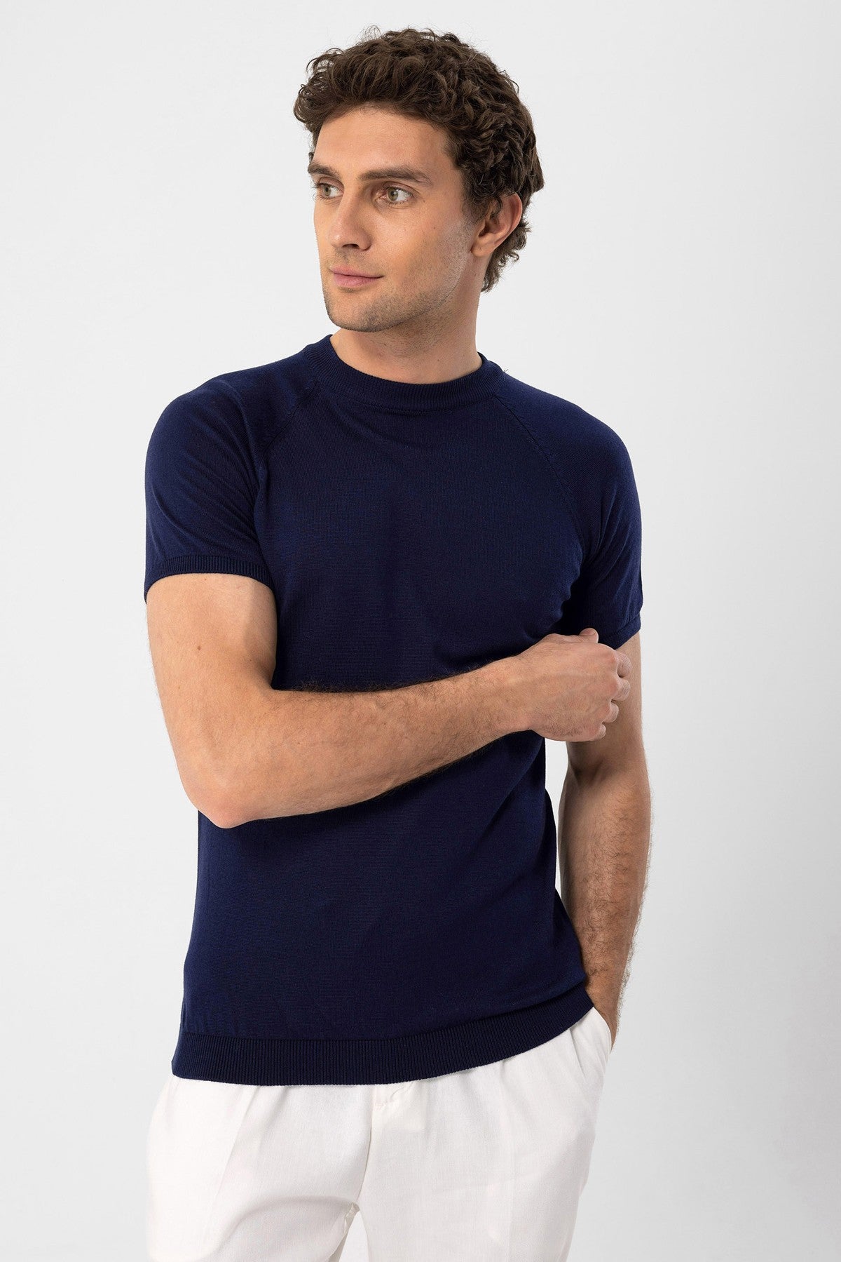 Antioch Bisiklet Yaka Triko T-Shirt