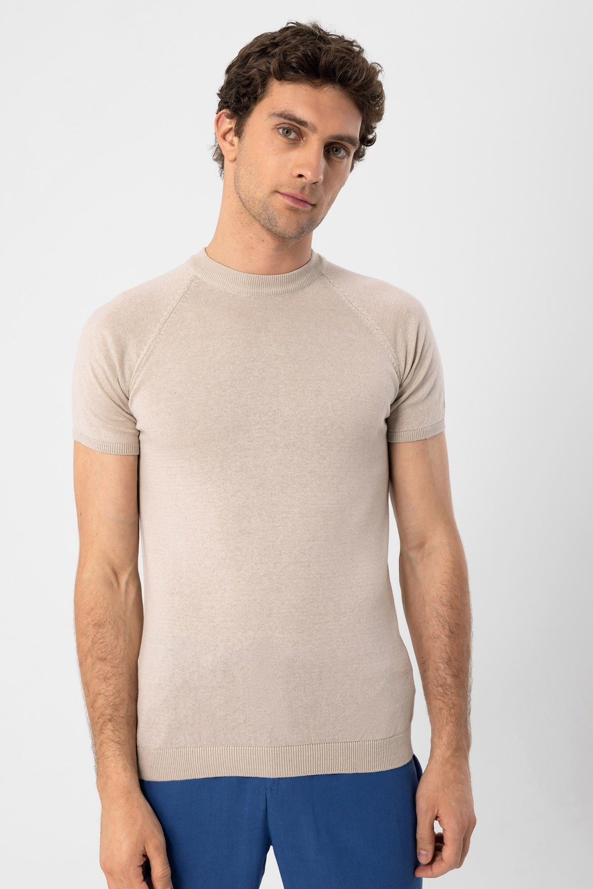 Antioch Bisiklet Yaka Triko T-Shirt