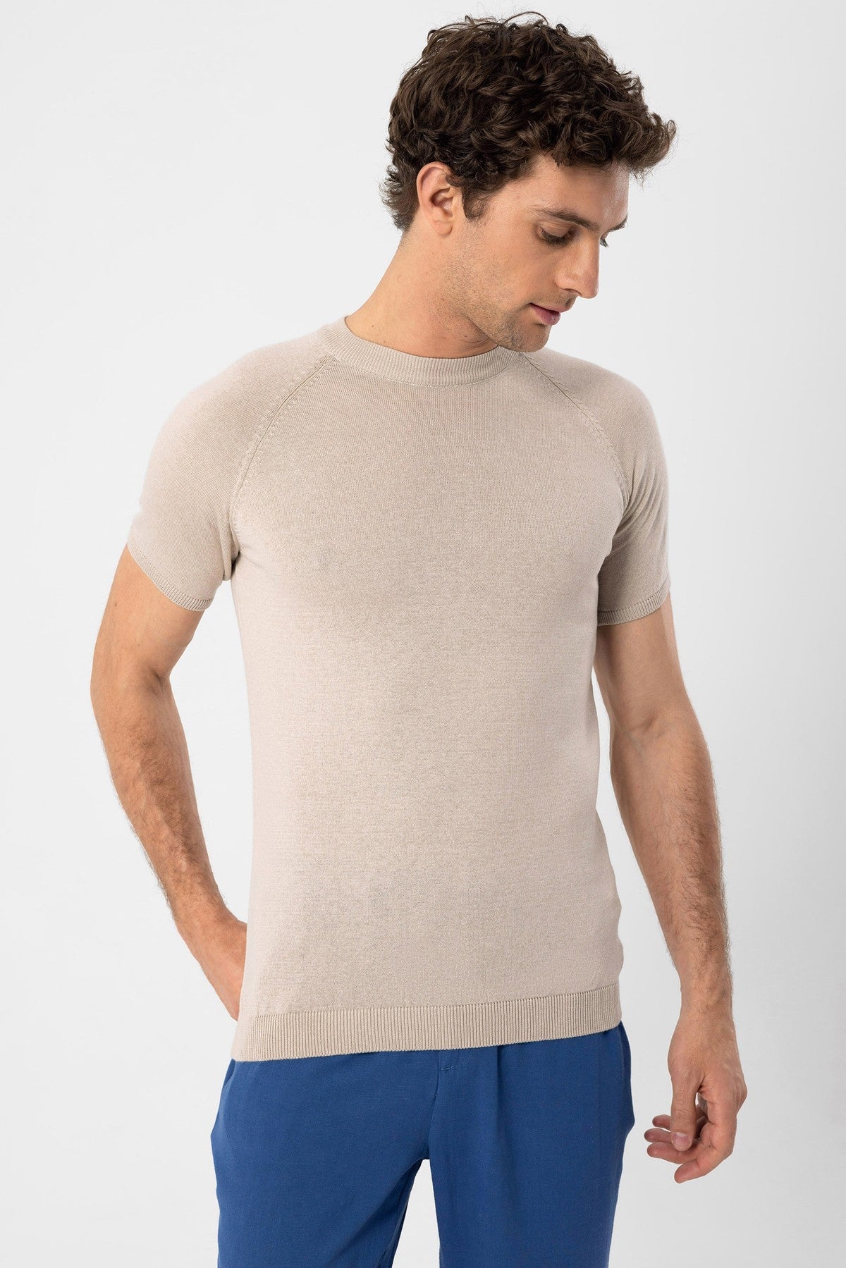 Antioch Bisiklet Yaka Triko T-Shirt