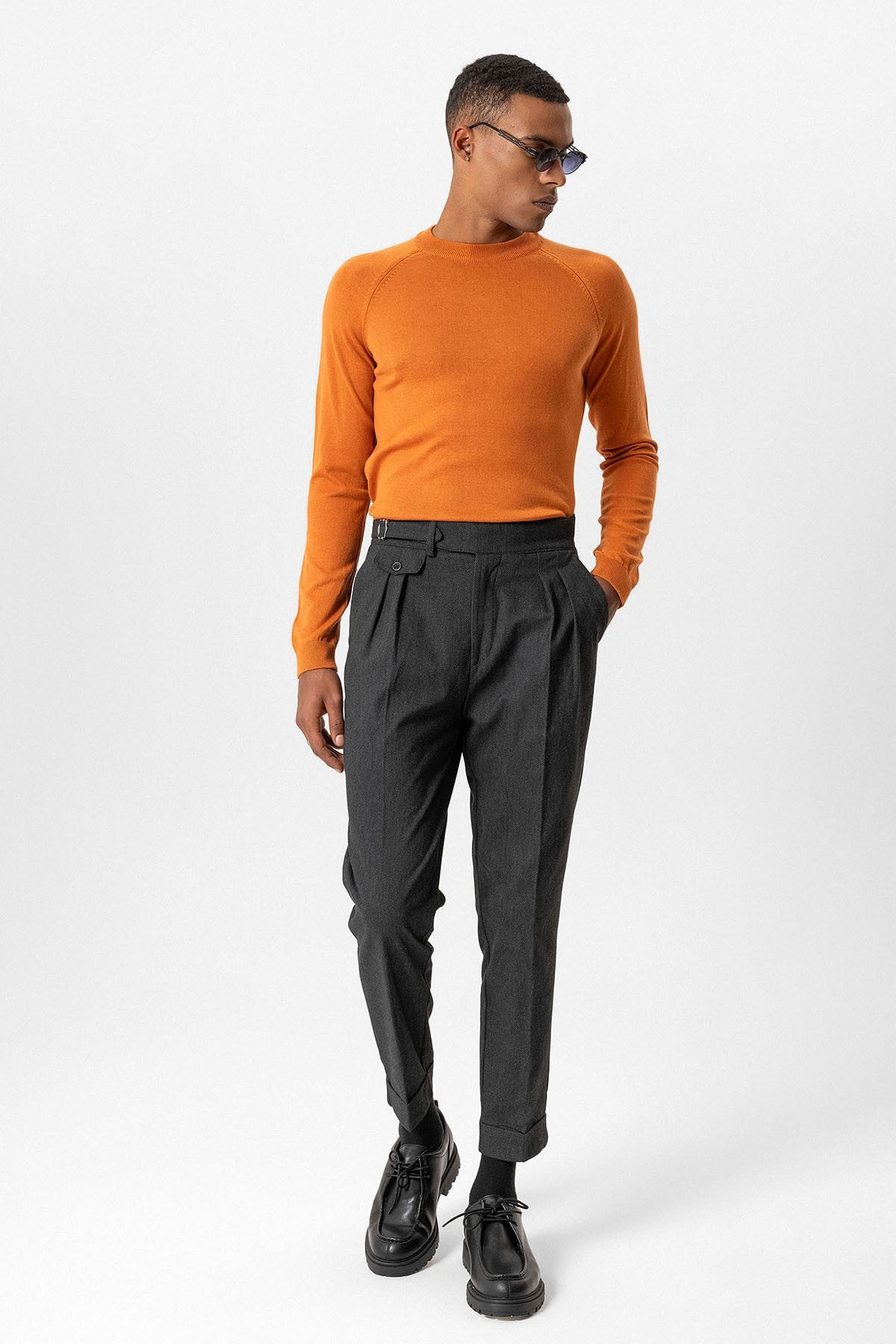 Antioch Bisiklet Yaka Slim Fit Triko Kazak