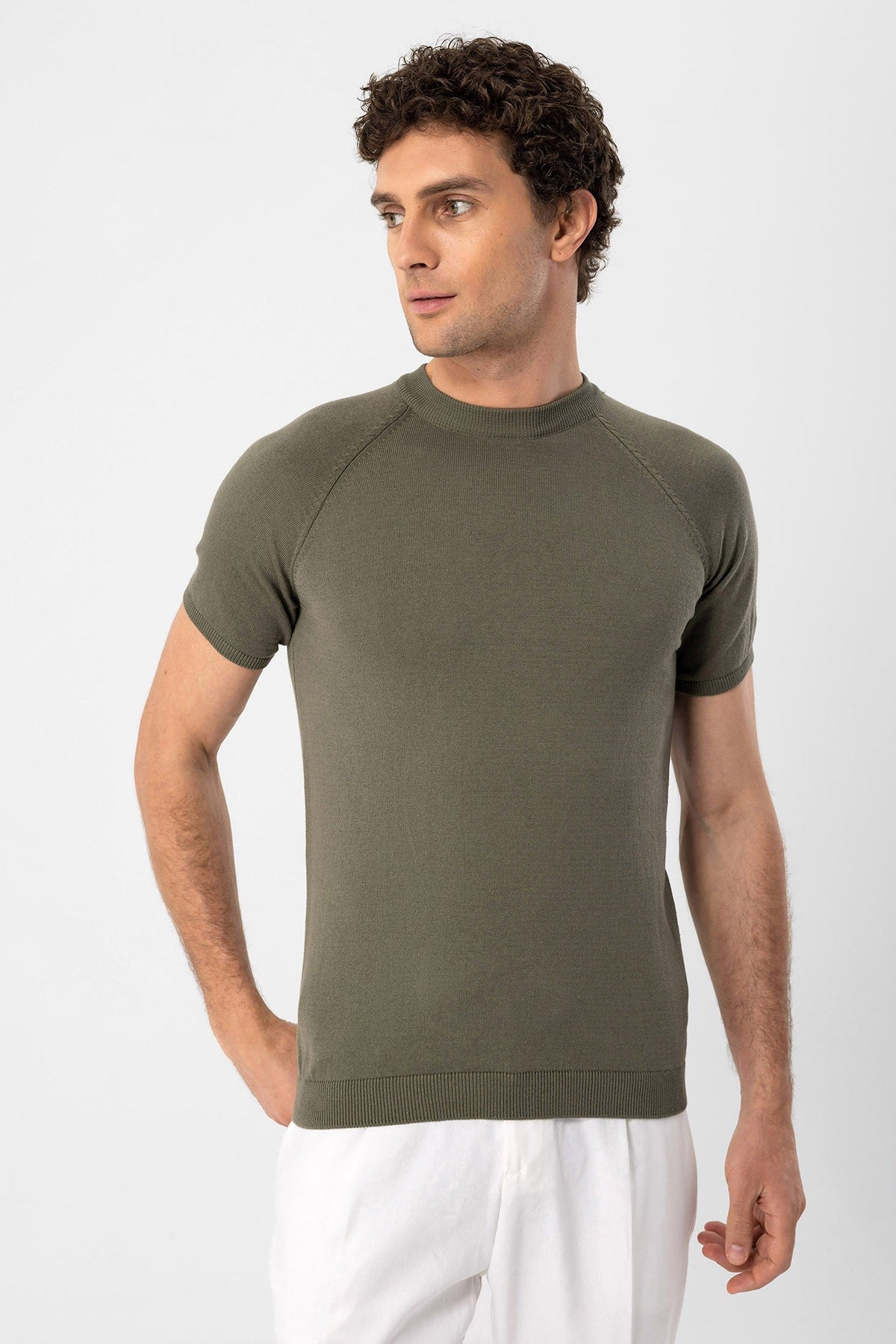 Antioch Bisiklet Yaka Slim Fit Erkek Triko T-Shirt