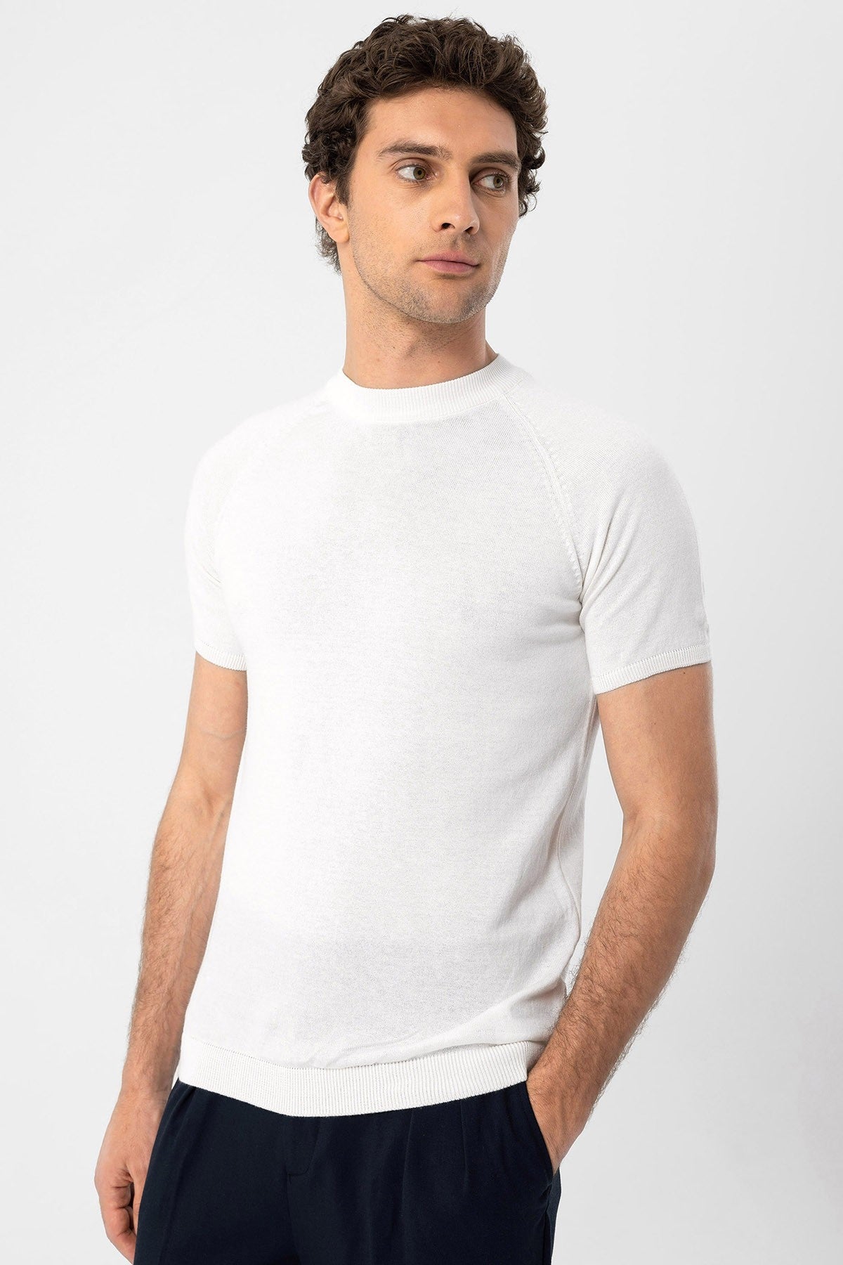 Antioch Bisiklet Yaka Slim Fit Erkek Triko T-Shirt