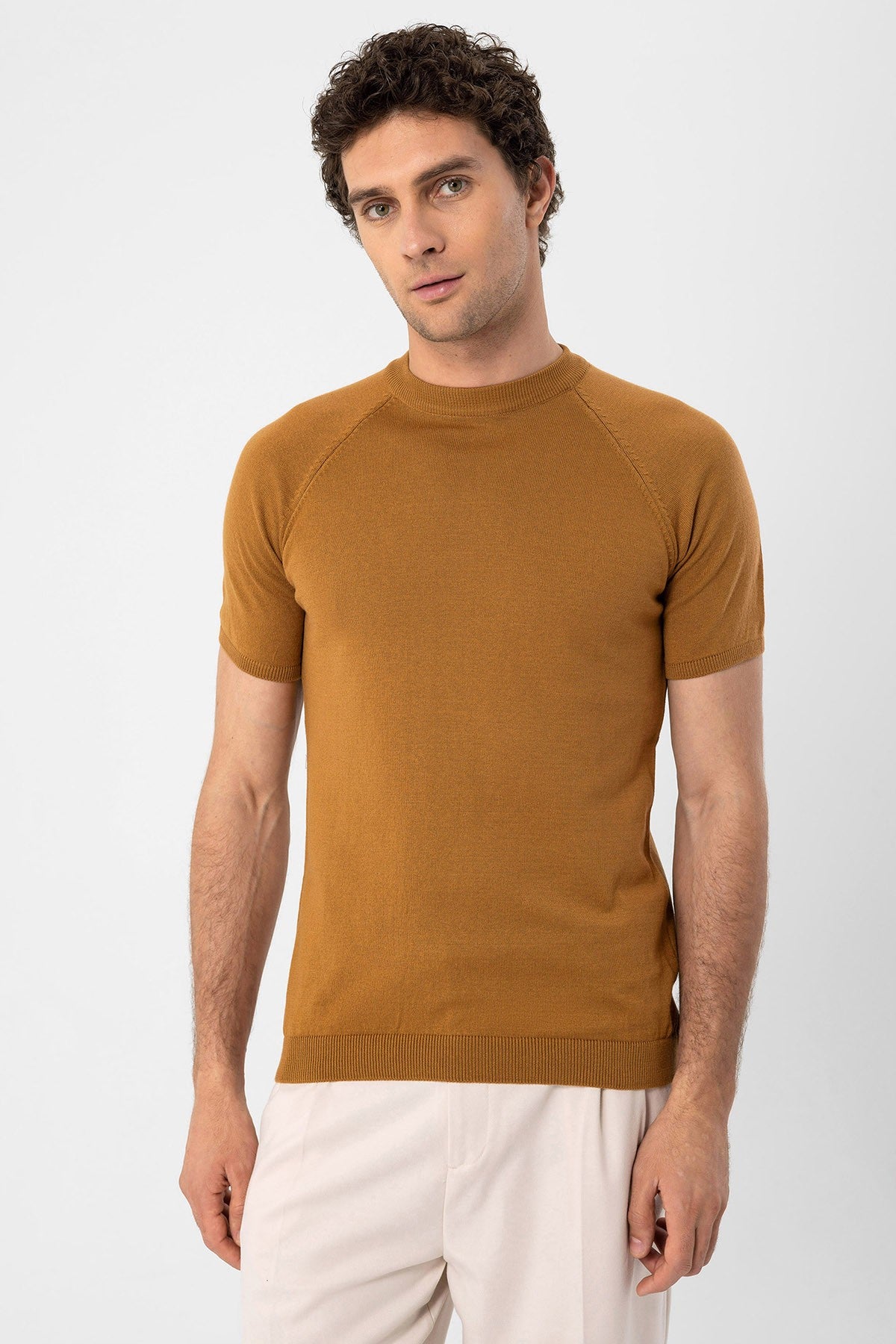 Antioch Bisiklet Yaka Slim Fit Erkek Triko T-Shirt