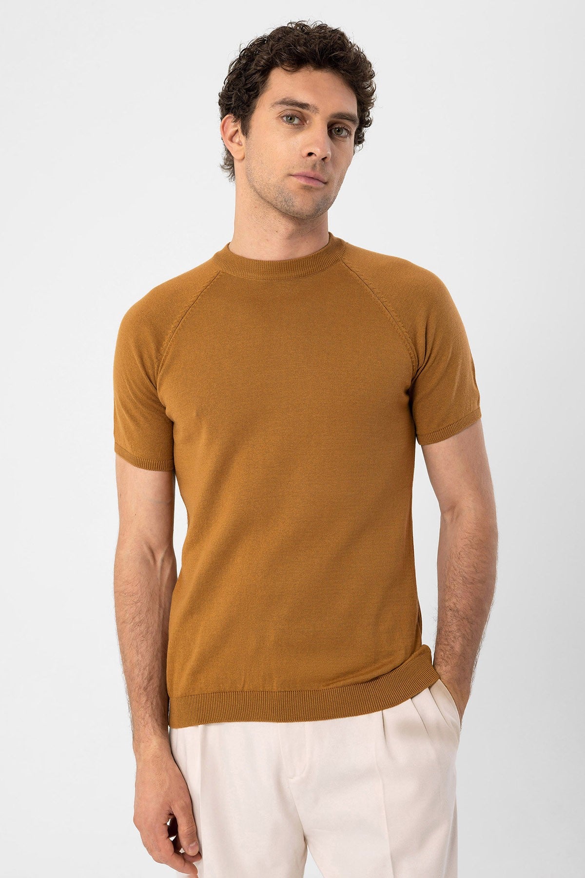 Antioch Bisiklet Yaka Slim Fit Erkek Triko T-Shirt