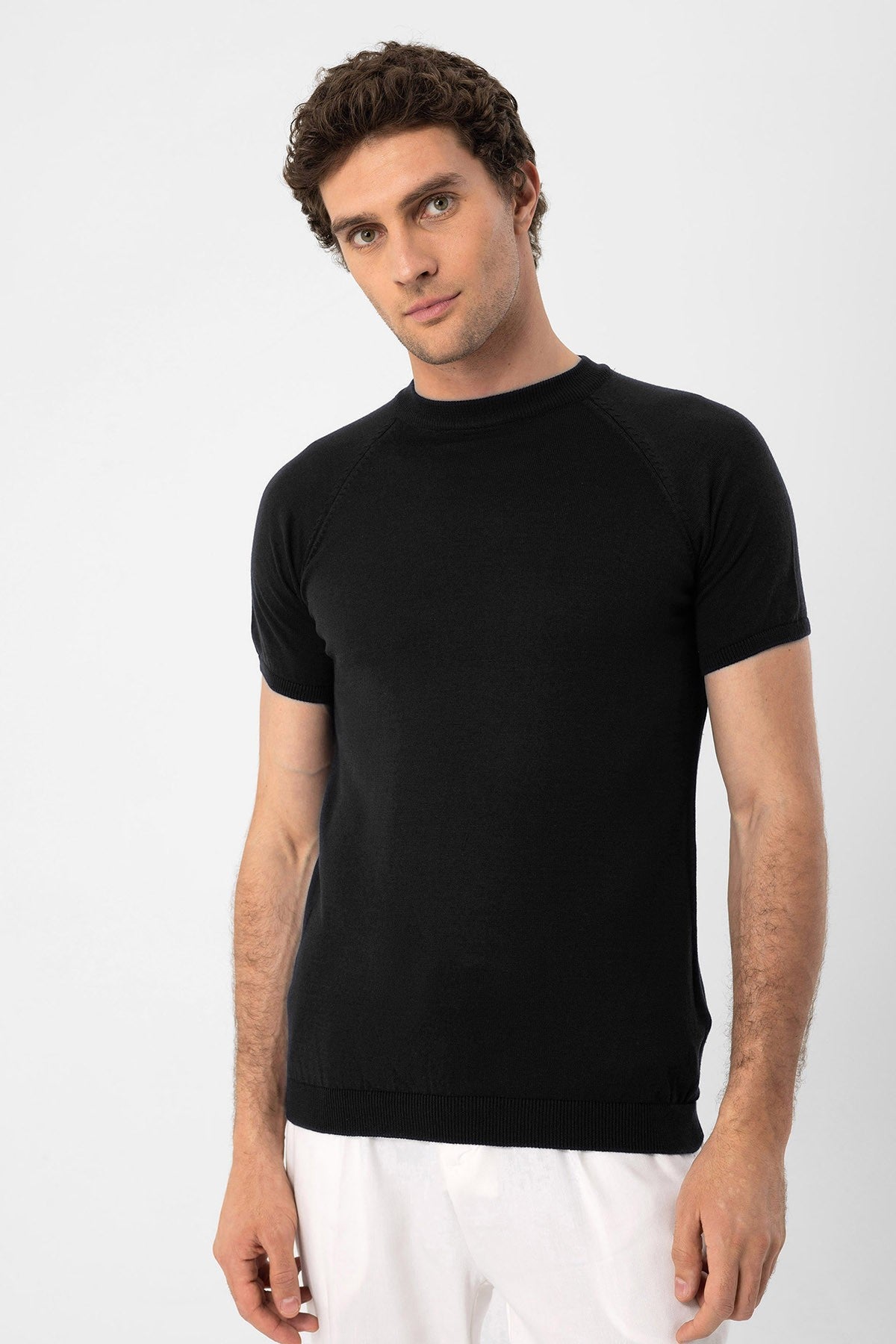 Antioch Bisiklet Yaka Slim Fit Erkek Triko T-Shirt
