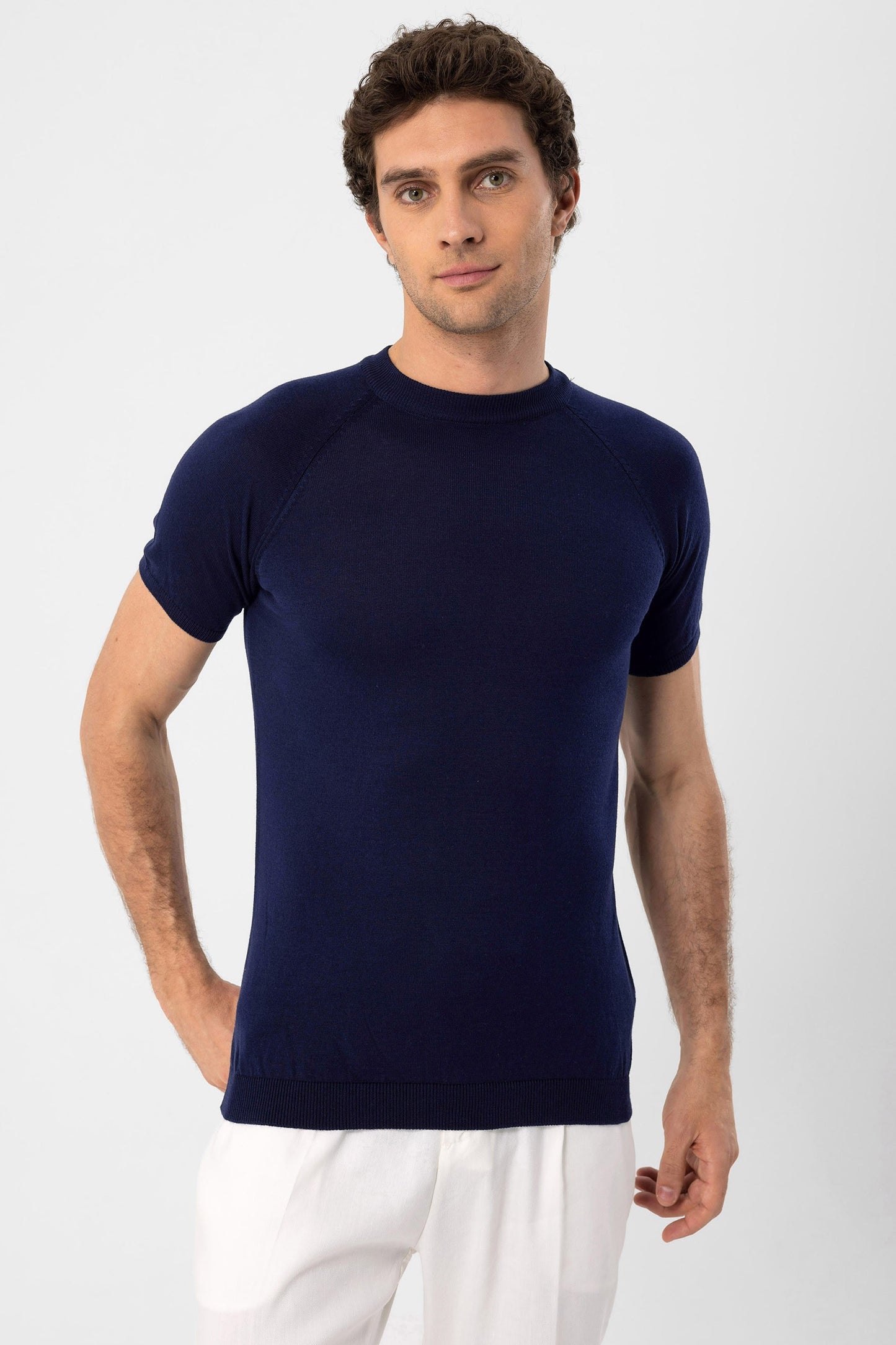 Antioch Bisiklet Yaka Slim Fit Erkek Triko T-Shirt