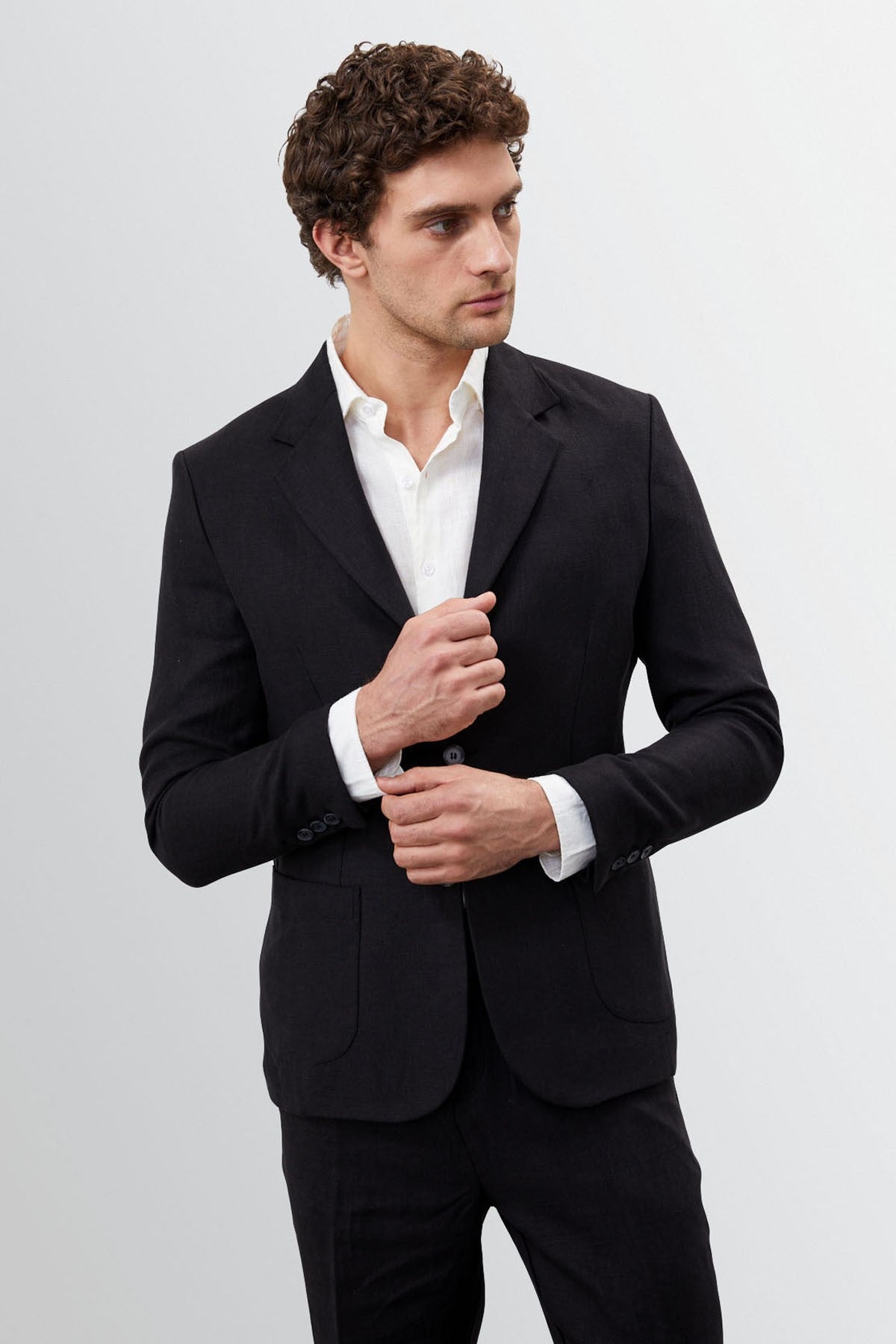 Antioch %100 Keten Erkek Blazer Ceket