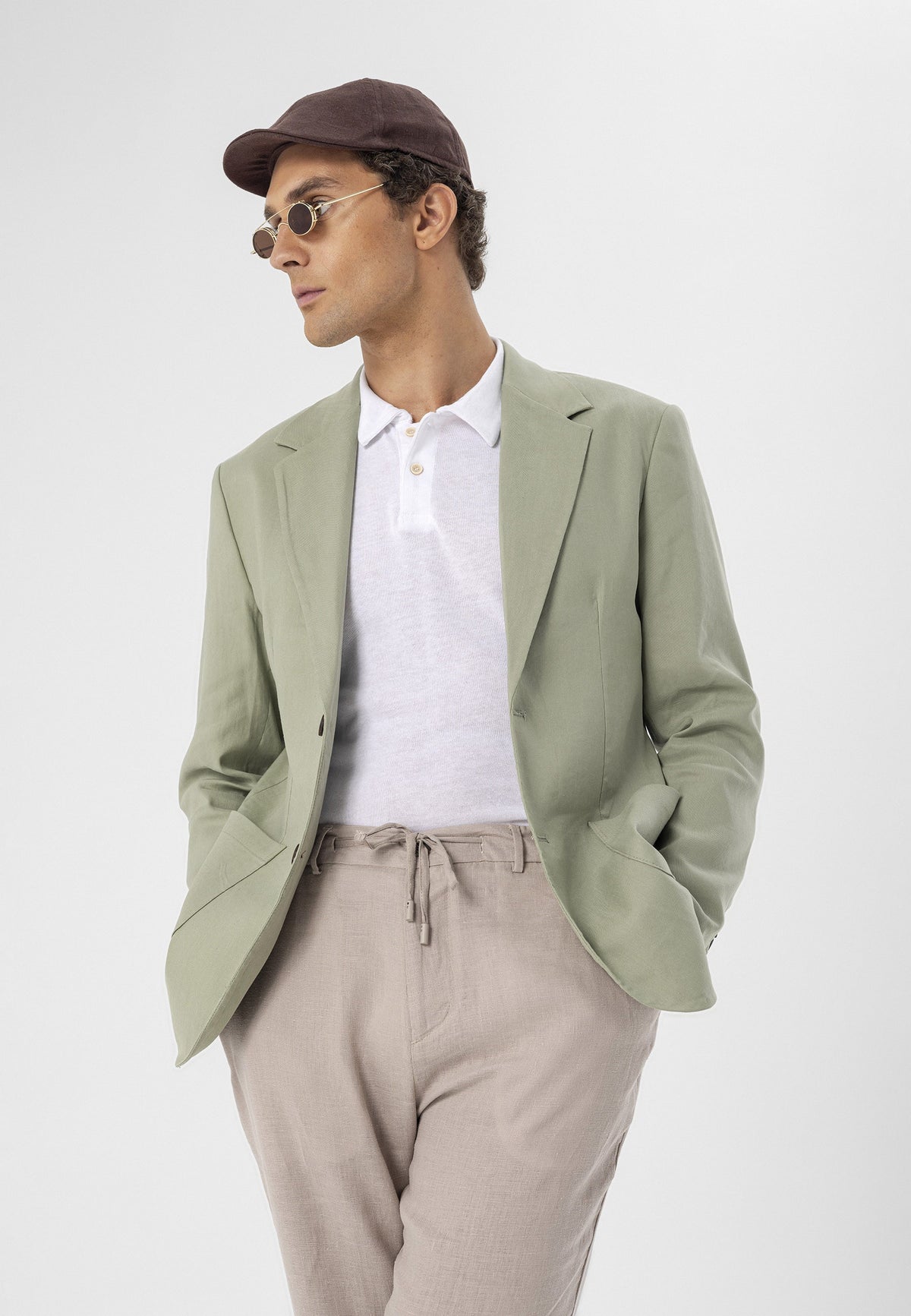 Antioch %100 Keten Erkek Blazer Ceket