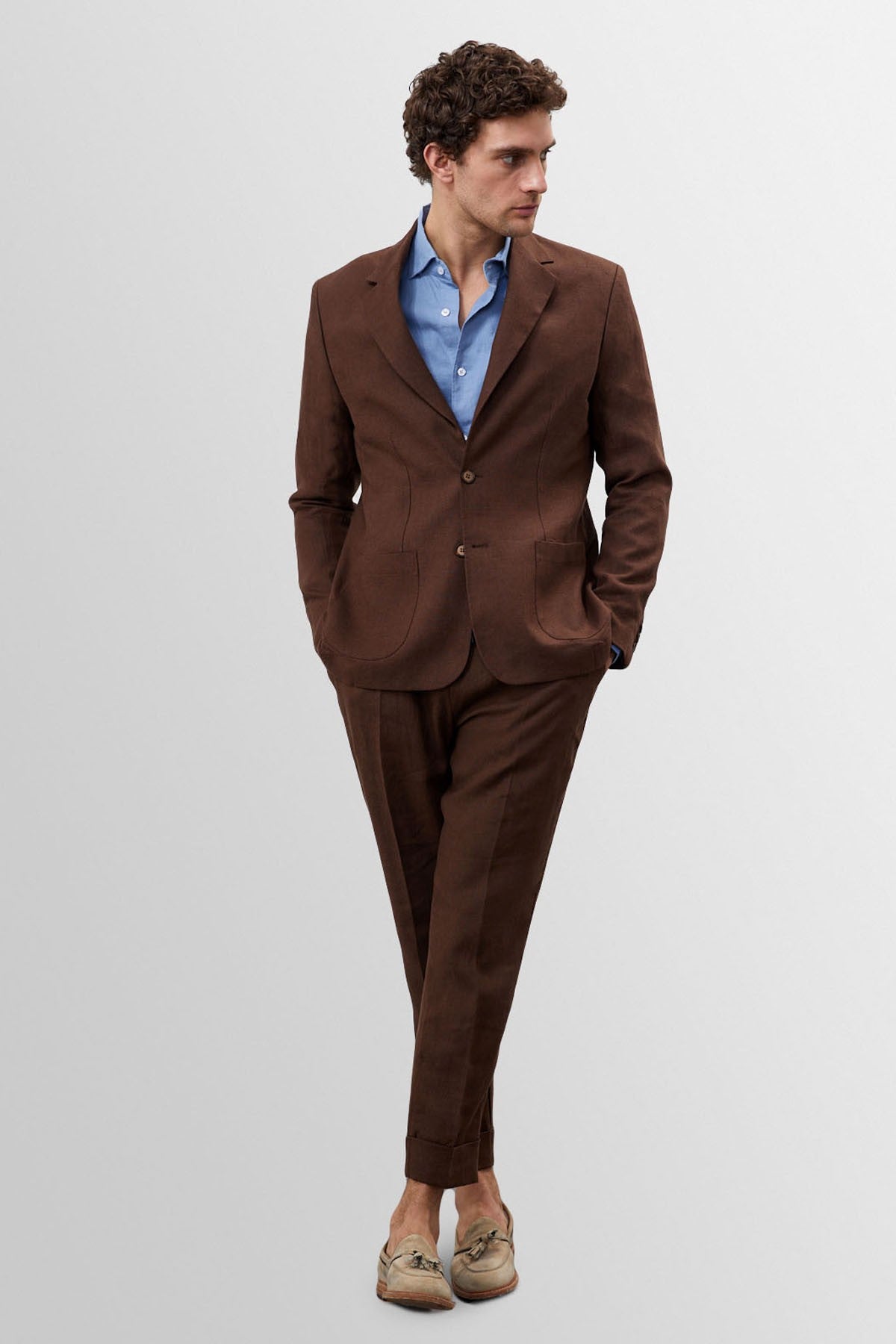 Antioch %100 Keten Erkek Blazer Ceket