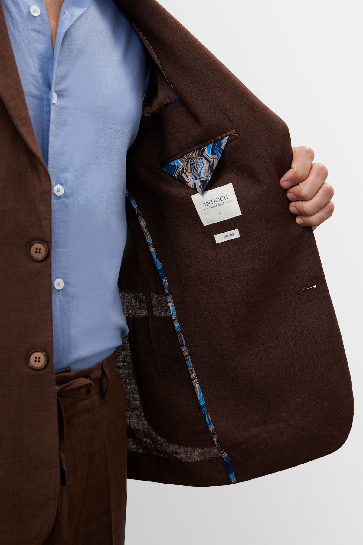 Antioch %100 Keten Erkek Blazer Ceket