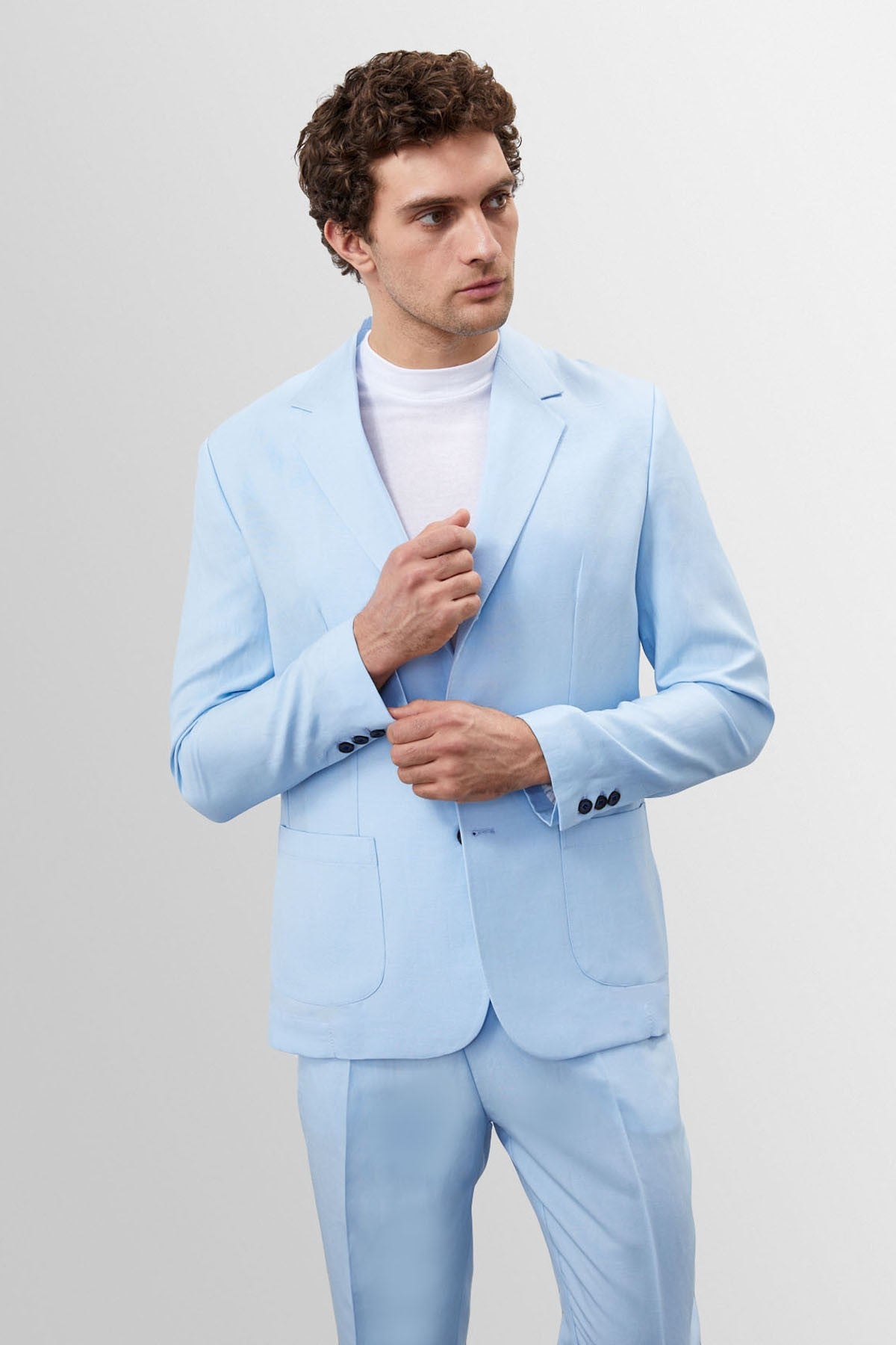 Antioch %100 Keten Erkek Blazer Ceket