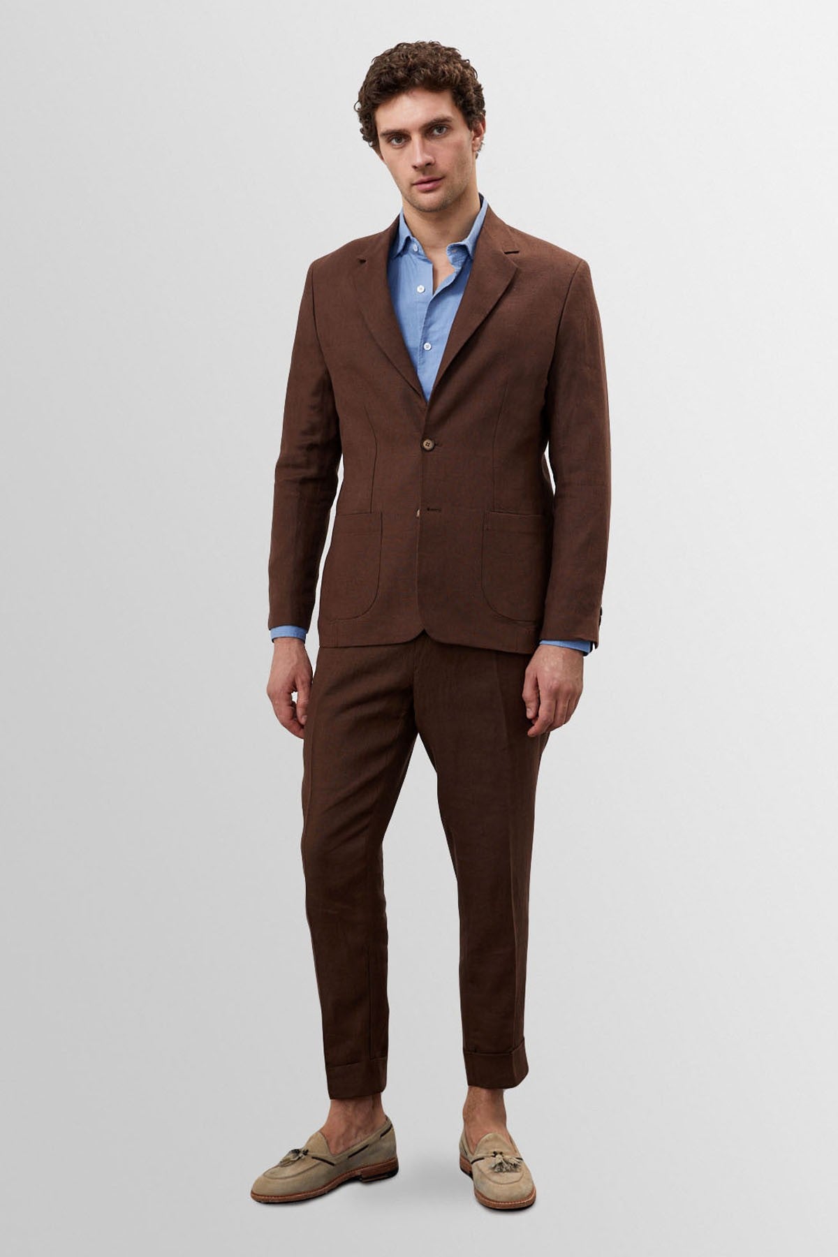 Antioch %100 Keten Erkek Blazer Ceket