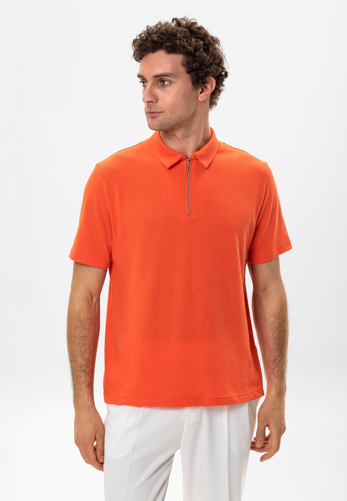 Antioch Polo Yaka Fermuarlı Erkek T-Shirt