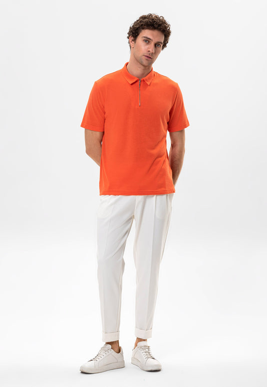 Antioch Polo Yaka Fermuarlı Erkek T-Shirt