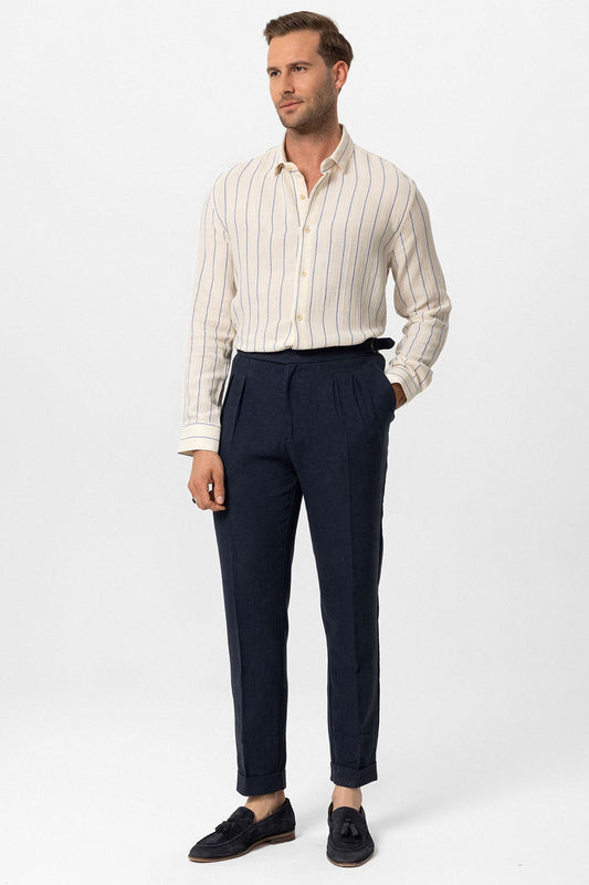 Antioch Slim Fit Çizgili Erkek Gömlek