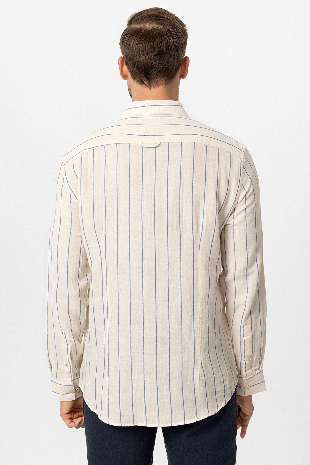 Antioch Slim Fit Çizgili Erkek Gömlek