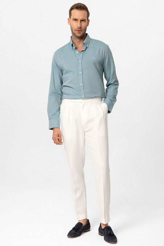Antioch Yaka Düğmeli Slim Fit Erkek Gömlek