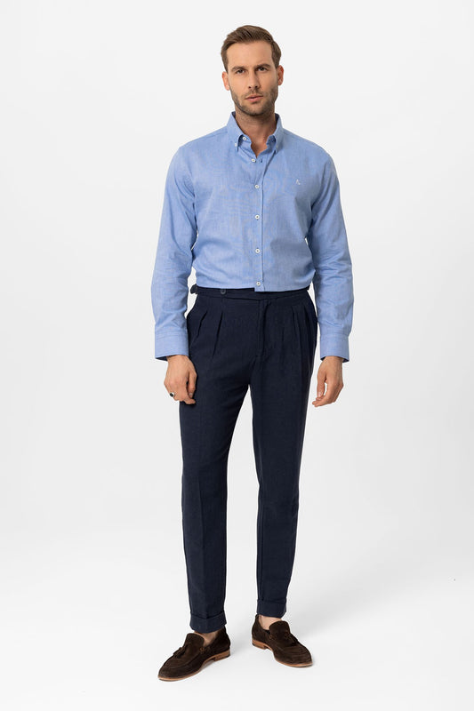 Antioch Yaka Düğmeli Slim Fit Erkek Gömlek