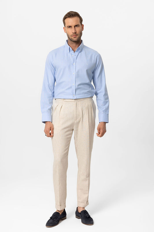 Antioch Yaka Düğmeli Slim Fit Erkek Gömlek