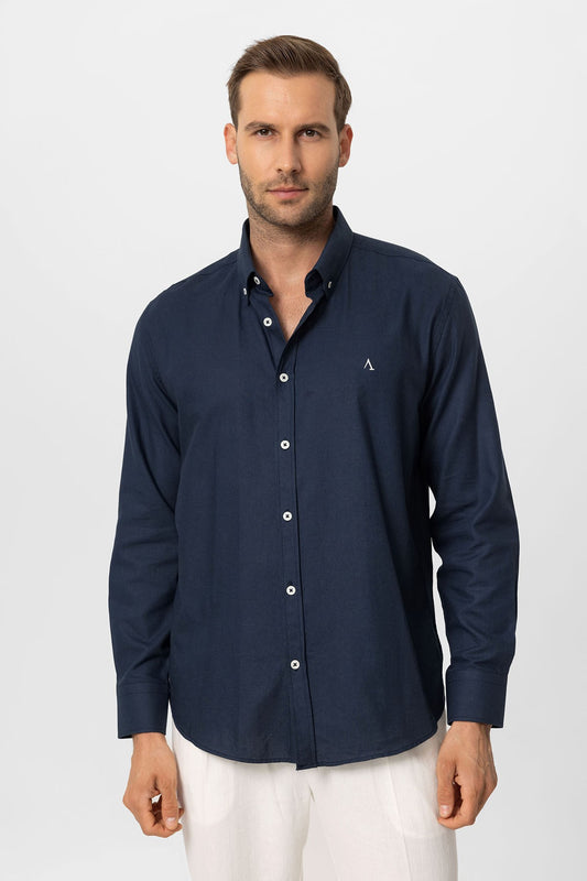 Antioch Yaka Düğmeli Slim Fit Erkek Gömlek