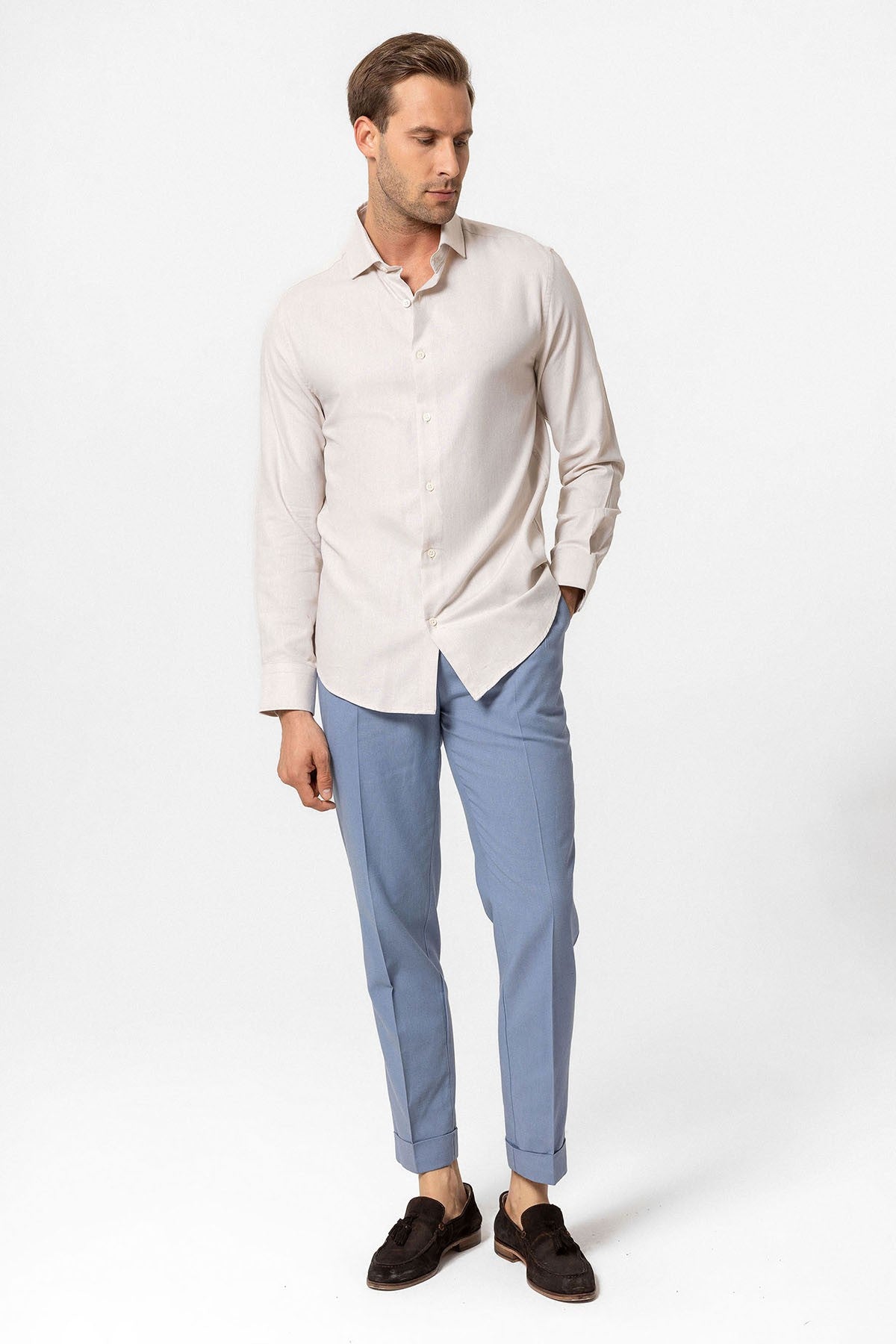 Antioch Uzun Kollu Slim Fit Erkek Gömlek