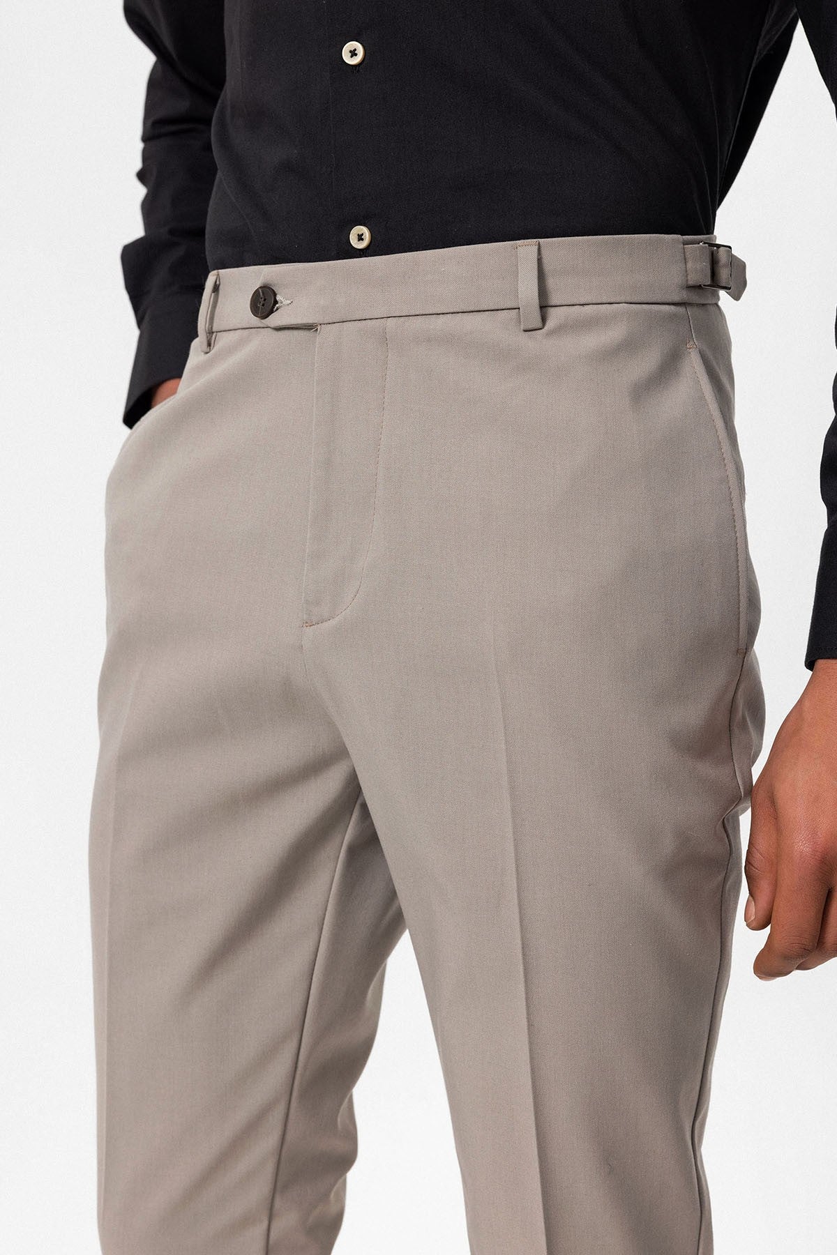 Slim Fit Duble Paça Erkek Pantolon