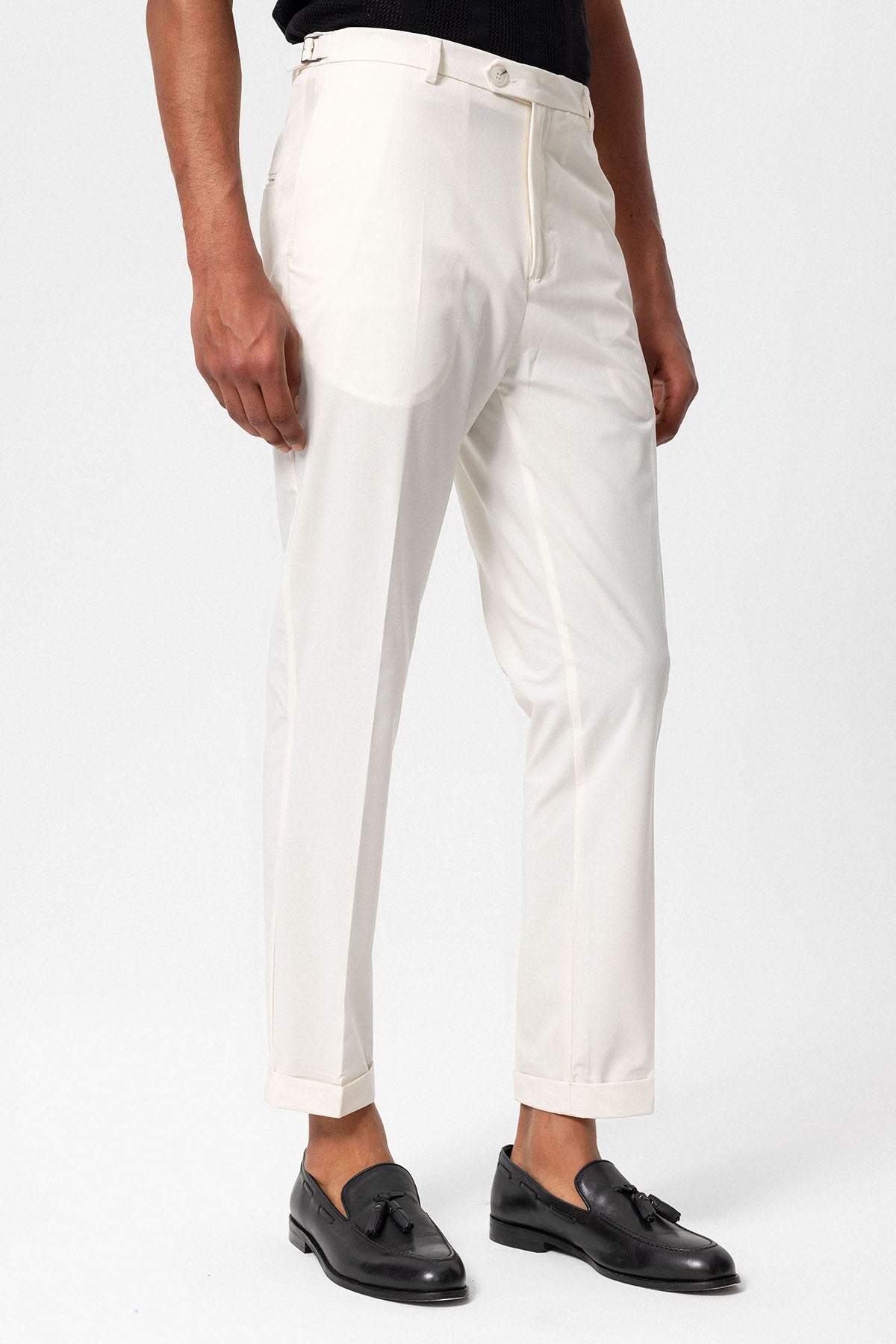 Slim Fit Duble Paça Erkek Pantolon