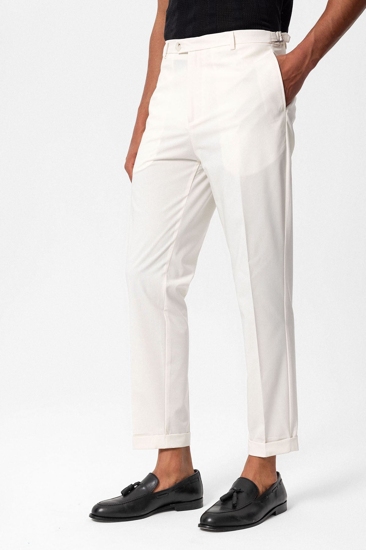 Slim Fit Duble Paça Erkek Pantolon