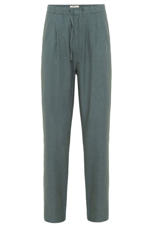 Antioch Bel Bağlamalı Keten Karışımlı Baggy Erkek Pantolon