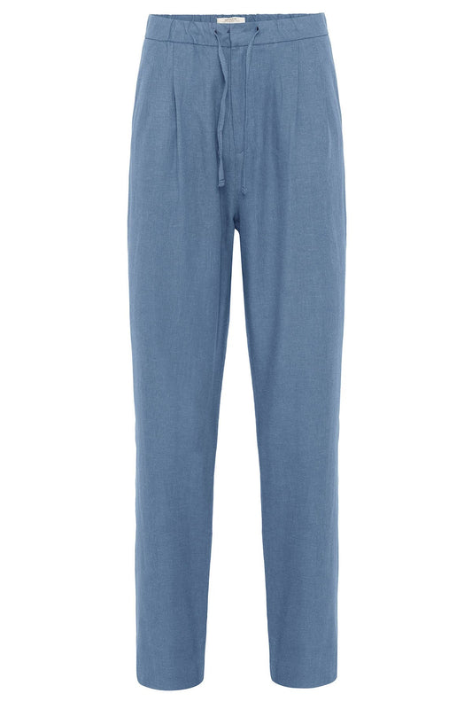 Antioch Bel Bağlamalı Keten Karışımlı Baggy Erkek Pantolon