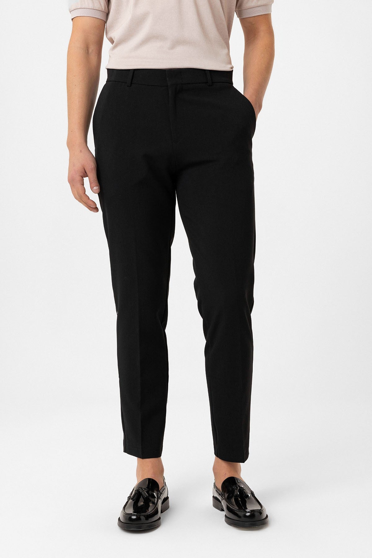 Antioch Siyah Slim Fit Comfort Erkek Pantolon