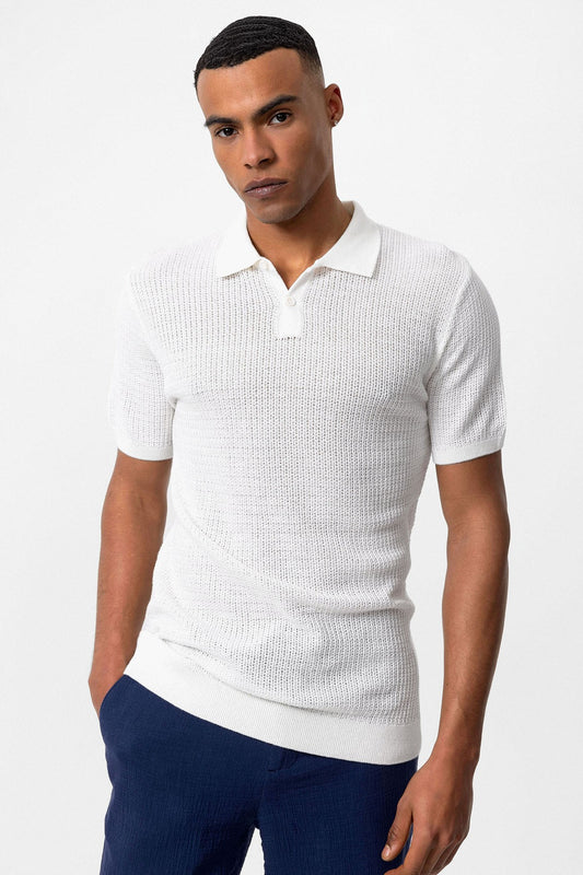 Antioch Polo Yaka Örme Erkek Triko T-Shirt