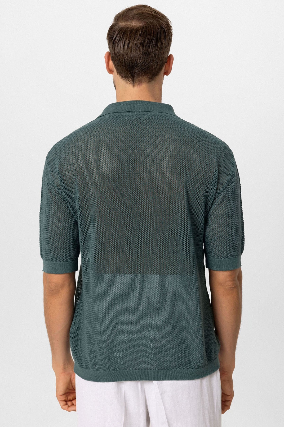 Antioch Siyah Polo Yaka Ajurlu Erkek T-Shirt