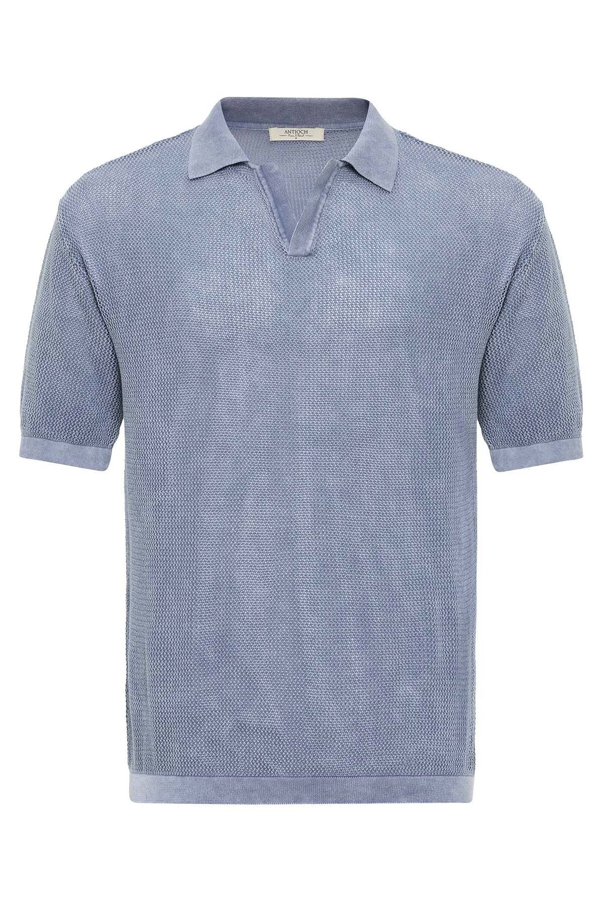 Antioch Siyah Polo Yaka Ajurlu Erkek T-Shirt