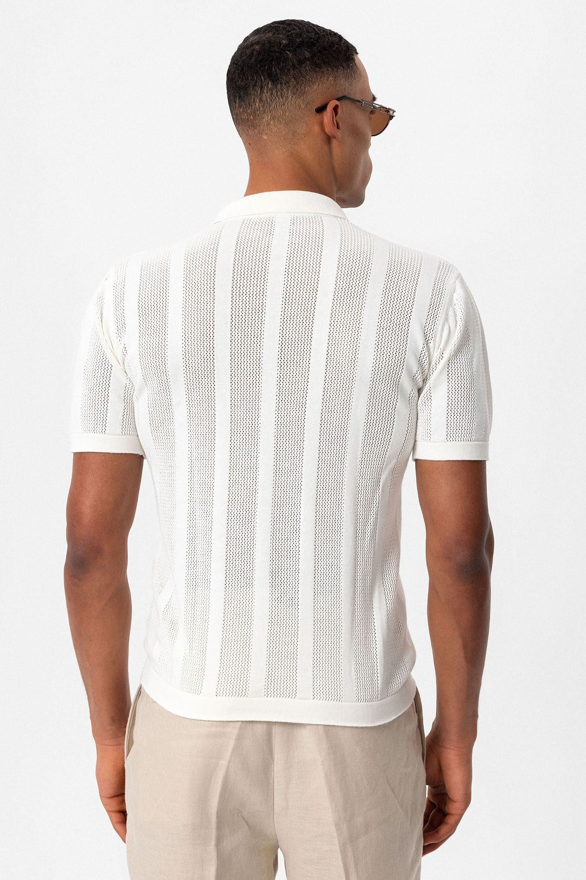 Antioch Polo Yaka Fermuarlı Örme Erkek T-Shirt