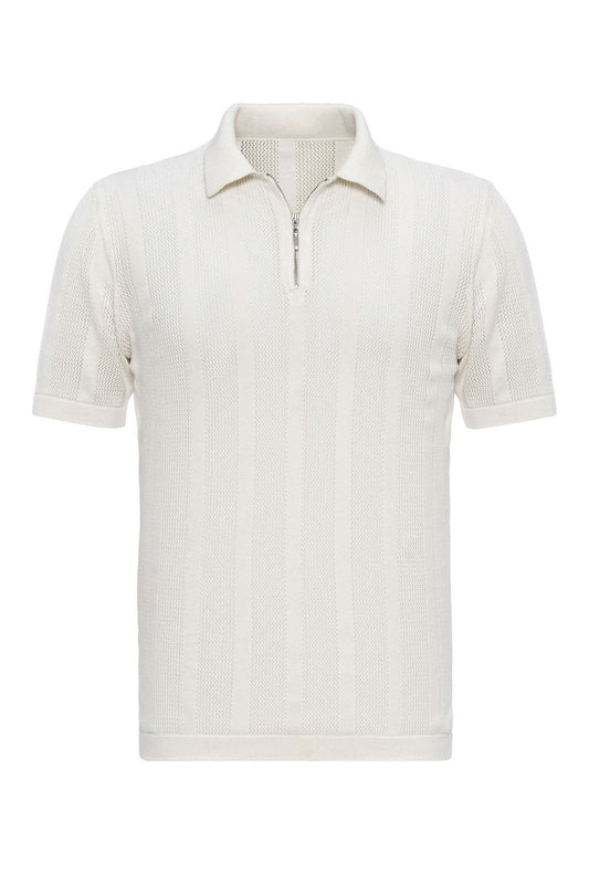 Antioch Polo Yaka Fermuarlı Örme Erkek T-Shirt