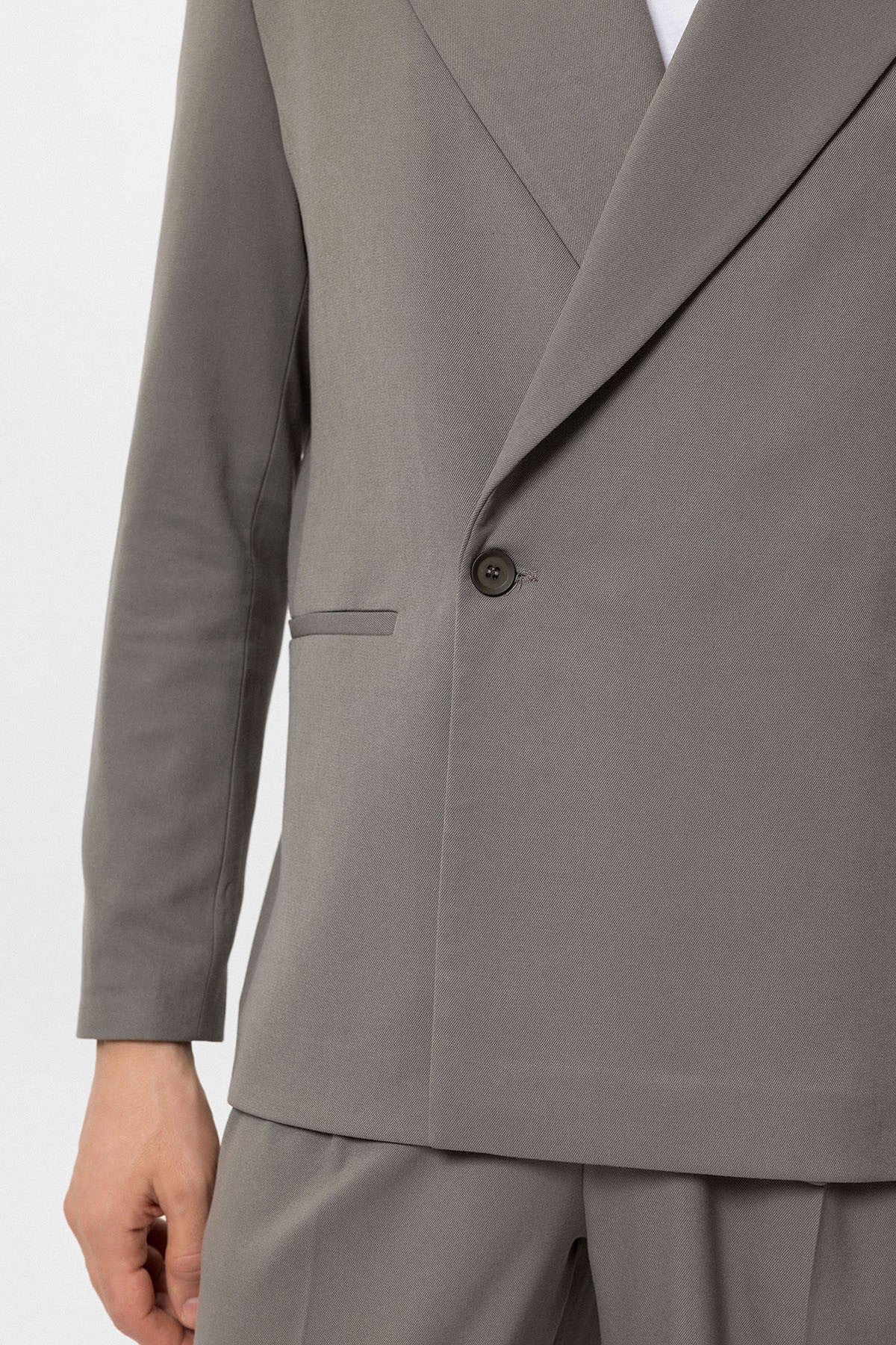 Kruvaze Kapama Fleto Cepli Erkek Blazer Ceket