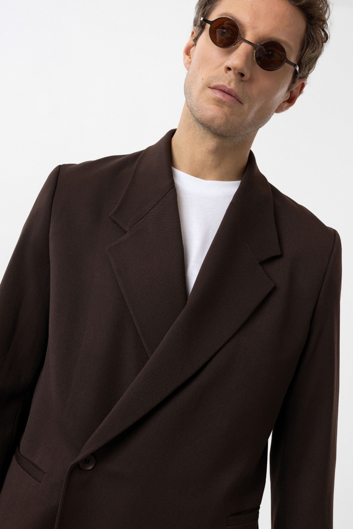 Kruvaze Kapama Fleto Cepli Erkek Blazer Ceket