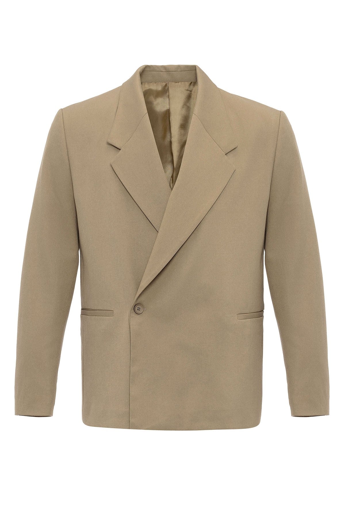 Kruvaze Kapama Fleto Cepli Erkek Blazer Ceket