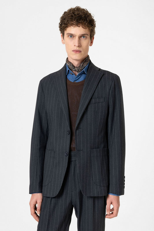 Antioch Slim Fit Çizgili Erkek Blazer Ceket
