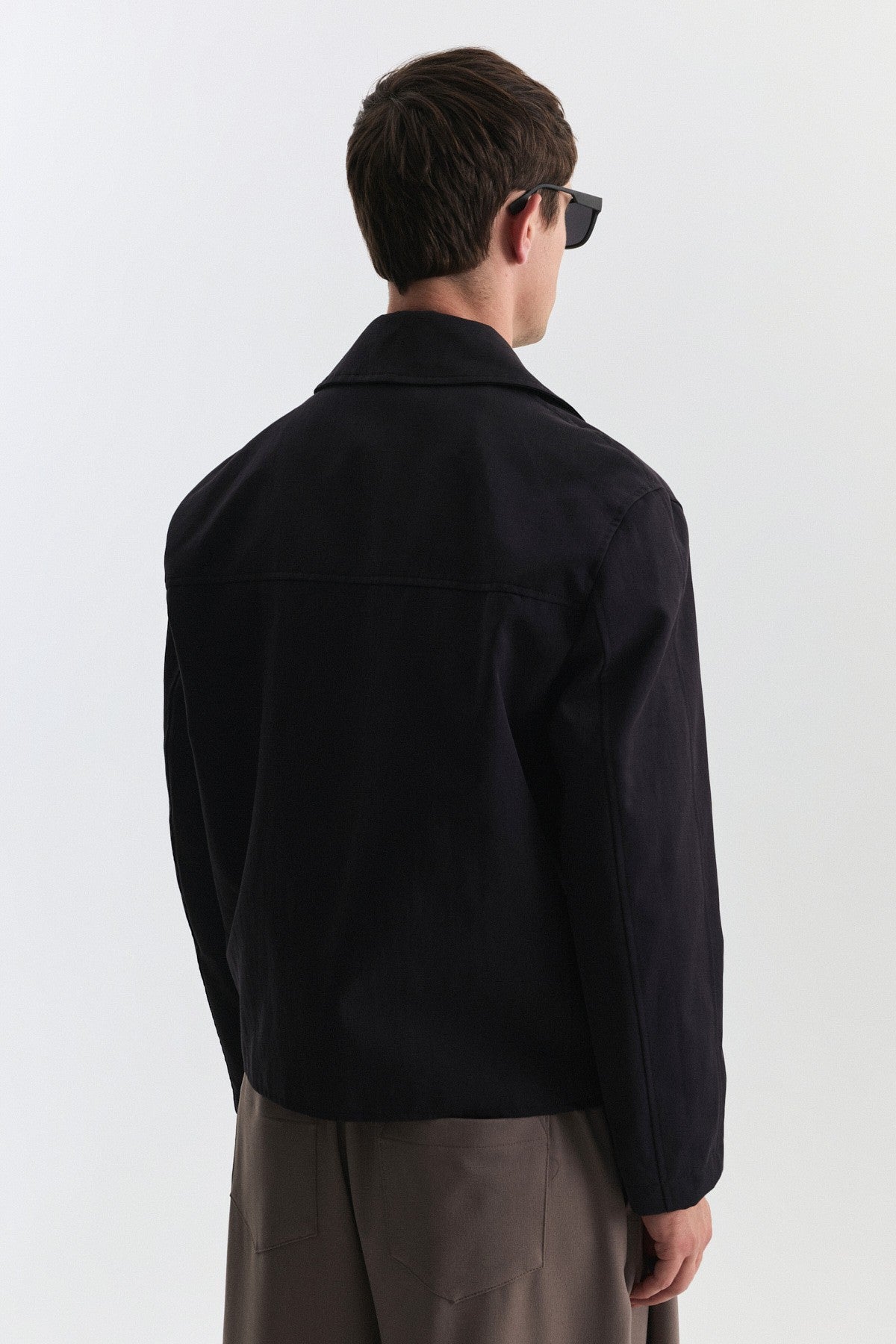 Crop Fit Erkek Trençkot