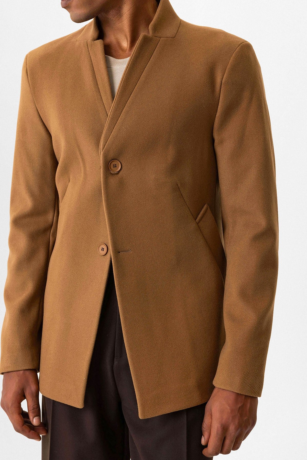 Antioch Slim Fit Dik Yaka Erkek Kaban
